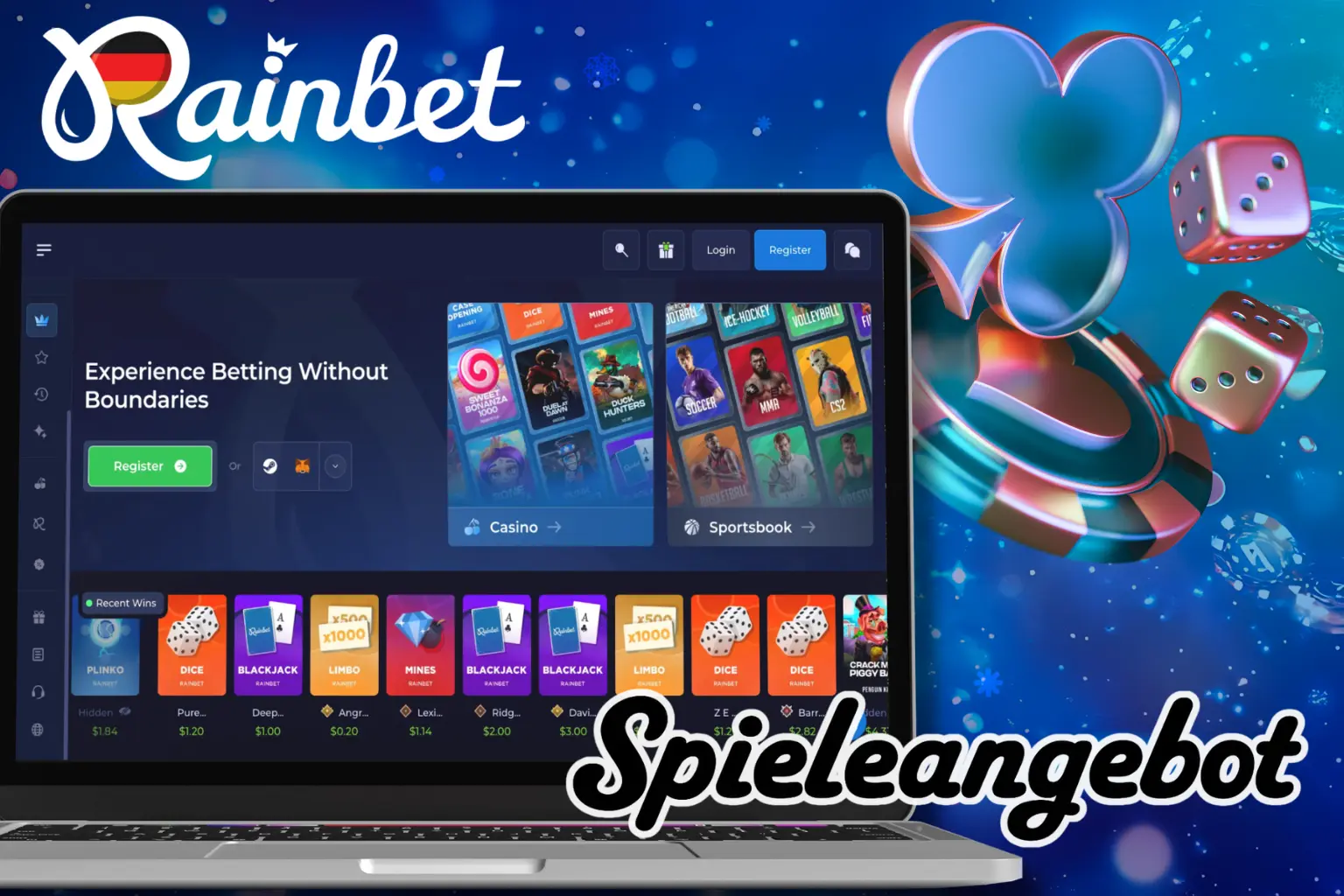 Das Online-Casino bietet Spiele aller Kategorien an